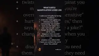 Subtle Manipulation Signs People Ignore ⚠️ | Muukly