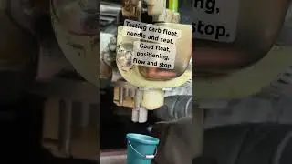 Snowblower carburetor, float needle and seat basic￼￼ test.