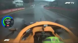 F1 2021 - Belgian Qualifying - Lando Norris' crash at Eau Rouge