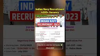 Indian Navy Recruitment 2023 | Indian Navy Vacancy 2023