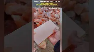 Himalayan Pink Salt Tiles (8x4x1 inch) for Salt Rooms & Spas | Sun Overseas Company #shorts