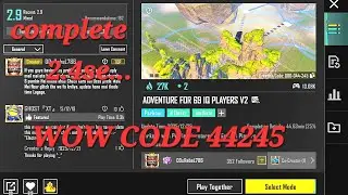 Bgmi wow Parkour map code 44245 | Adventure FOR 69 1Q PLAYERS | #bgmilive#bgmi #pubg #pubgmobile#wow