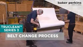 Baker Perkins TruClean™ Series3 Rotary Moulder: Belt Change Process