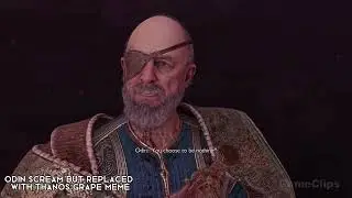 God of War Ragnarok Odin scream meme (small Spoilers)