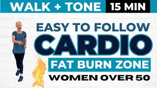 15 Minute Walk and Tone at Home Workout for Women Over 50
