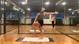 Revolved Hand to Foot pose Dancing Shiva