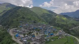 Drone shot view of Thabang, village | Rolpa