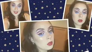 Female captain America halloween makeup tutorial |recreation 5| capitan america maquillaje tutorial