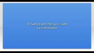 3D Surface with Plot_ly in r, with x,y,z coordinates