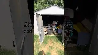 CLEANING OUT OUR DISGUSTING SHED  #extremecleaning #cleantok #cleaning #reels