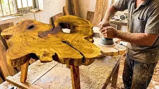 From Raw Wood Slice to Rustic Masterpiece: Building a Unique Table