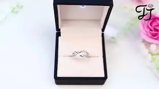 Sterling Silver Anniversary Infinity Rings With Cubic Zirconia - FarJary