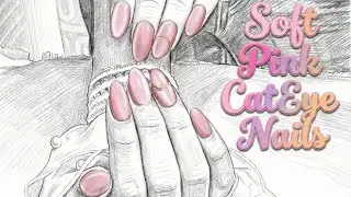 Soft Pink Cat Eye Nails I Reshma's Nail Studio