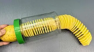 How To Make A Spiral Potato Cutter With Just One Empty Bottle