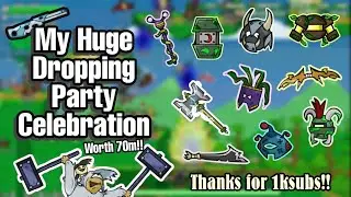 A Huge Dropping Party Worth 70M - My 1kSubs Celebration | Helmet Heroes