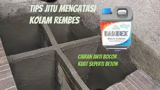 Cara menambal kolam bocor rembes dengan damdex