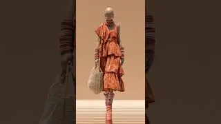 2025 Boho Chic Runway Walk! AI Fashion 🔥 #Shorts #runaway