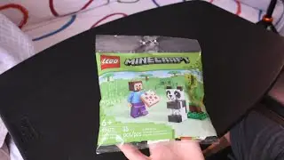 Unboxing LEGO Minecraft Set: Steve and Baby Panda