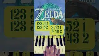 Zelda's Lullaby (melody) | Easy Piano Lesson 🎹🎶 #funwithmusic