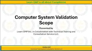 Computer System Validation - Scope