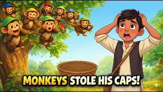 Monkeys & Cap Seller 🐒 &ndash; A Fun Moral Story for Kids in India&rdquo; #monkeystory #kidsstory