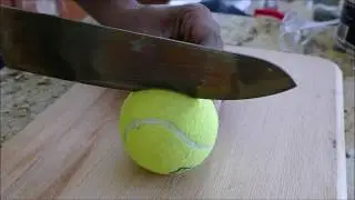 Experiment_Tennis Ball vs Hot knife