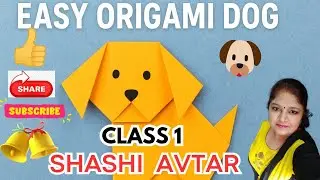 Easy Origami Dog Face | Paper Craft for Beginners | Kendriya Vidyalaya Anandapur | Shashi Avtar 