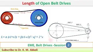 Length of Open belt drive, Mechanical Engineering