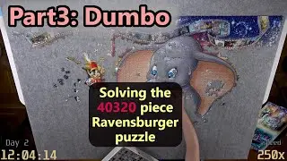 40320 piece Disney puzzle Part 3: Dumbo (with timelapse)