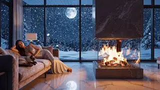 World Jazz & Fireplace Ambience  🎻 Celtic, Asian & Blues Influences for Sleep and Relaxation