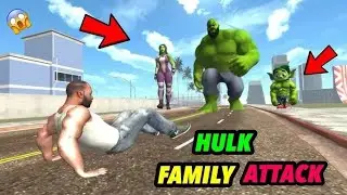 Hulk family attack 👿 Indian bikes driving 3D game 🎮 #vairal #game 