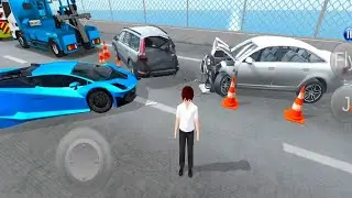 New Blue Car Crash On Eight Lane Highway - 3D Driving Class Simulation 2026 - Android best Gameplays