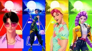 SAJA GIRLS vs DEMON MODE 💜🔥 | Tiles Hop K-POP Music Rush 🚀🎶
