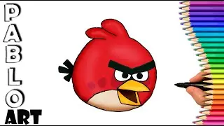 How to Draw Red Angry Bird from Angry Birds Games | Learn to Draw step by step