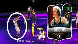 110 LARRY BIRD GAMEPLAY IN NBA LIVE MOBILE 20!!!