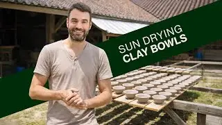 Sun Drying Clay Bowls in Yomitan Pottery Village, Okinawa