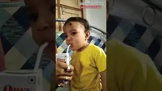 Baby drink ors 😇 #baby #funny
