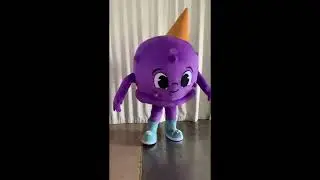 Ice cream cone mascot costume for brand event promotion