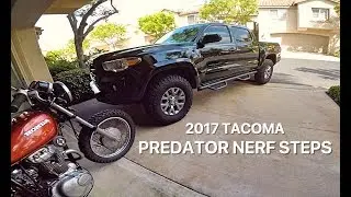 Установка ступенек Nerf для Tacoma Predator 2017 года, поручни Rough Country