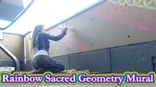 Rainbow Sacred Geometry Mural Time-lapse By Francesca Love Artist 🌈💖