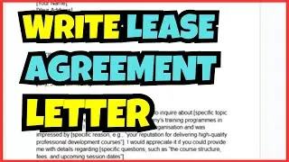How to Write a Lease Agreement Letter | Step-by-Step Guide 2025