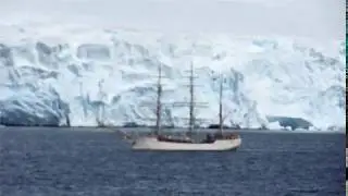 Three masted bark Europa in Neumayer Channel