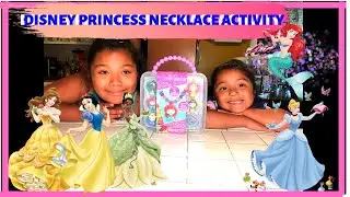 DISNEY PRINCESS NECKLACE ACTIVITY SET REVIEW/FUN ACTIVITY
