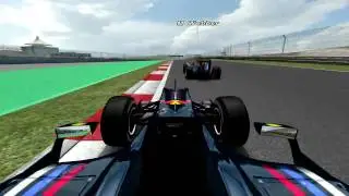 Sebastian Vettel overtakes Mark Webber and crashes - Turkish Grand Prix - HD - Onboard