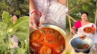Cauliflower kofta Curry recipe ll Fulkopir kofta curry #villagefood #recipe #cooking 