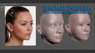 MS3D | 3dsMax | Practice | Polymodel a Face (Box Modeling with Edit Poly)