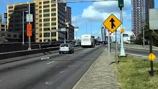 Go Buses NY Motor Coach Industries (MCI) 102DL3 #709 on the Manhattan Bridge