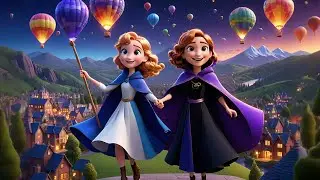 Two Flying Brooms Zoom Through the Sky | Magical Halloween Rhyme for Kids | Fun Nursery Song