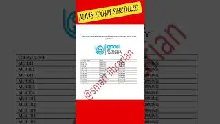 IGNOU MLIS EXAM SHEDULE #ignou #mlis#libraryscience #blis #pgdlan#examdate #ignouuniversity#newdelhi