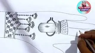 Shivratri special mehndi design for hands// shivling mehndi design for beginner's 2023